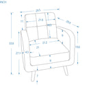 29.5 Inch Wide Accent Chair Upholstered Single Upholstered Lounge Club Chair For Living Room Bedroom