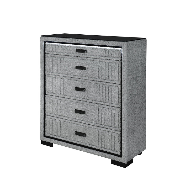 Isaiah - Upholstered Chest With LED Lighting, photo 3 of 6