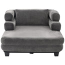 Oversized Chaise Lounge Sofa Bed with Deep Seat and Layered Armrests by HouseOfZazla