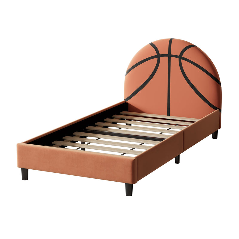 Walker Edison | Basketball Upholstered Twin Platform Bed