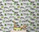 Tiger and Leopard Wallpaper Pattern. Safari Animal Print Wall Mural.