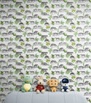 Tiger and Leopard Wallpaper Pattern. Safari Animal Print Wall Mural.