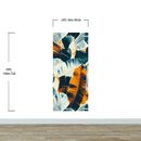 Tropical Leaves Foliage Abstract Wall Mural. Dark Color Patterns.