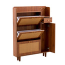 Walker Edison | Rattan Modern Minimalist Entryway Storage Cabinet