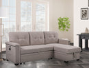 Nathan - Reversible Sleeper Sectional Sofa With Storage Chaise, USB Charging Ports And Pocket by HouseOfZazla