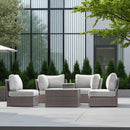 Comfortable Modern Patio Rattan Sectional Set With Cushions by HouseOfZazla