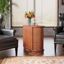 3 Drawer End Table, Semi Oval For Living Classic Accent Furniture - Walnut by HouseOfZazla