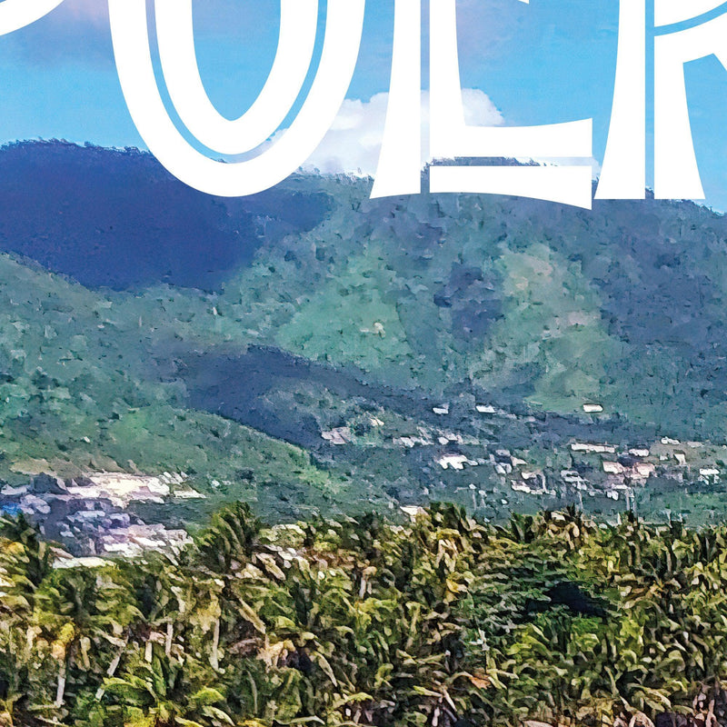 Puerto Rico Beach Wallpaper. Peel and Stick Wall Mural.