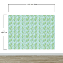Eucalyptus Wallpaper. Farmhouse Decor Peel and Stick Wall Mural. Blue and Green Colors.