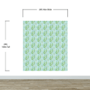 Eucalyptus Wallpaper. Farmhouse Decor Peel and Stick Wall Mural. Blue and Green Colors.