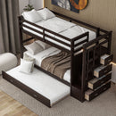 Bunk Bed With Trundle And Staircase by HouseOfZazla