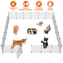 Small Animal Playpen with Door Dog Metal Playpen Small Medium Kitten Puppy Guinea Pig Rabbit Kennel Small Animal Cage Metal Wire Fence For Indoor Outd