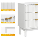 3 Drawer Dresser with Fluted Panel Design
