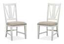 Heron Cove - Dining Side Chair With Upholstered Seat (Set of 2) - Chalk White