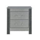 Lorenzo - Nightstand With Hidden Compartment And Handles - Silver by HouseOfZazla