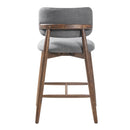 25.7 Inch Seat Height Fabric & Rubberwood Bar Stool