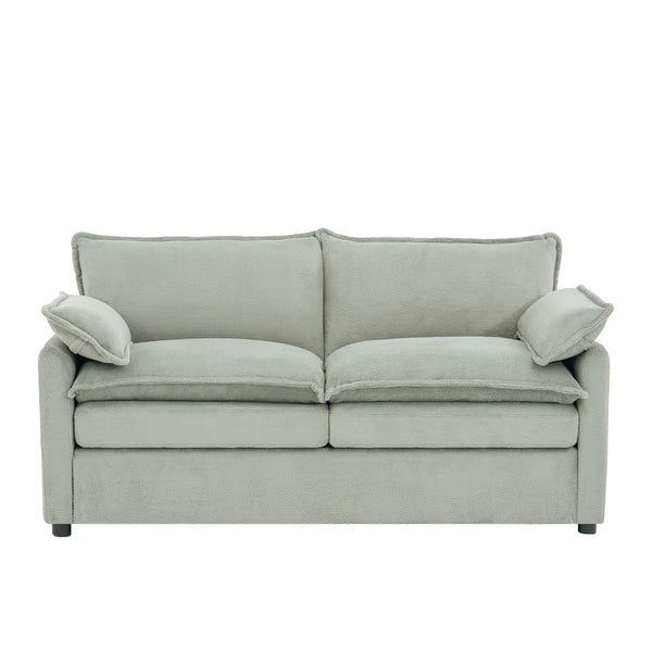 Modern Loveseat Sofa, Upholstered Couch With Side Storage Pockets, photo 2 of 49