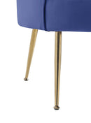 Angelina - Scalloped Back Barrel Accent Chair With Metal Legs by Unique Piece Furniture