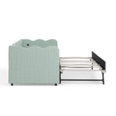 Gingham Daybed With USB Charging Port, Wave Shaped Design by HouseOfZazla