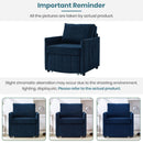 Upholstered Convertible Sleeper Sofa With 5 Position Backrest, Side Pockets, Storage by HouseOfZazla