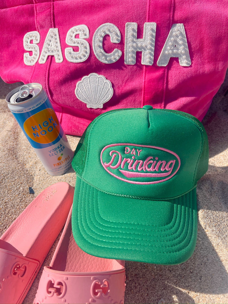 Day Drinking Green Foam Trucker Hat