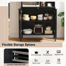 64.5 Inches Tall Kitchen Pantry Cabinet with Charging Station and Wine Glass Rack by LJGDeals