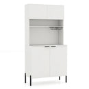 64.5 Inches Tall Kitchen Pantry Cabinet with Charging Station and Wine Glass Rack by LJGDeals
