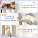64 Inch Tall Cat Tree with 2 Large Condos and Jute Scratching Posts for Indoor Adult Cats by LJGDeals