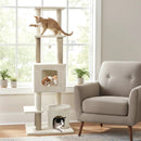 64 Inch Tall Cat Tree with 2 Large Condos and Jute Scratching Posts for Indoor Adult Cats by LJGDeals