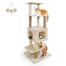 64 Inch Tall Cat Tree with 2 Large Condos and Jute Scratching Posts for Indoor Adult Cats by LJGDeals