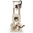 64 Inch Tall Cat Tree with 2 Large Condos and Jute Scratching Posts for Indoor Adult Cats by LJGDeals