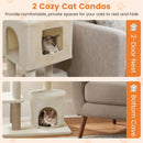 64 Inch Tall Cat Tree with 2 Large Condos and Jute Scratching Posts for Indoor Adult Cats by LJGDeals