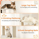 64 Inch Tall Cat Tree with 2 Large Condos and Jute Scratching Posts for Indoor Adult Cats by LJGDeals