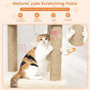 64 Inch Tall Cat Tree with 2 Large Condos and Jute Scratching Posts for Indoor Adult Cats by LJGDeals