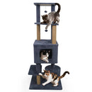 64 Inch Tall Cat Tree with 2 Large Condos and Jute Scratching Posts for Indoor Adult Cats by LJGDeals