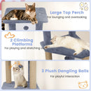 64 Inch Tall Cat Tree with 2 Large Condos and Jute Scratching Posts for Indoor Adult Cats by LJGDeals