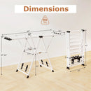 64 Inches Clothes Drying Rack with Height Adjustable Wings by LJGDeals