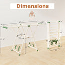 64 Inches Clothes Drying Rack with Height Adjustable Wings by LJGDeals