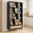 64-Inch Tall Wooden Bookcase with 8 Cubes and Drawer by DirectDeals