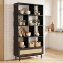 64-Inch Tall Wooden Bookcase with 8 Cubes and Drawer by LJGDeals