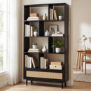 64-Inch Tall Wooden Bookcase with 8 Cubes and Drawer by DirectDeals