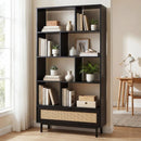 64-Inch Tall Wooden Bookcase with 8 Cubes and Drawer by LJGDeals