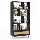 64-Inch Tall Wooden Bookcase with 8 Cubes and Drawer by LJGDeals