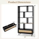 64-Inch Tall Wooden Bookcase with 8 Cubes and Drawer by DirectDeals