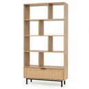 64-Inch Tall Wooden Bookcase with 8 Cubes and Drawer by LJGDeals