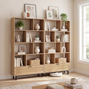64-Inch Tall Wooden Bookcase with 8 Cubes and Drawer by DirectDeals