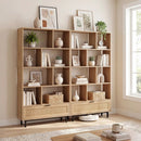 64-Inch Tall Wooden Bookcase with 8 Cubes and Drawer by LJGDeals