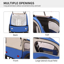 2-in-1 Double 2 Seat Bicycle Bike Trailer Jogger Stroller for Kids Children Foldable Collapsible w/Pivot Front Wheel