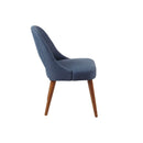 Dining Side Chair Upholstered Textured (Set of 2) - Navy by HouseOfZazla