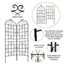 Metal Garden Trellis 4 Pack Rustproof Climbing Plant Supports by HouseOfZazla